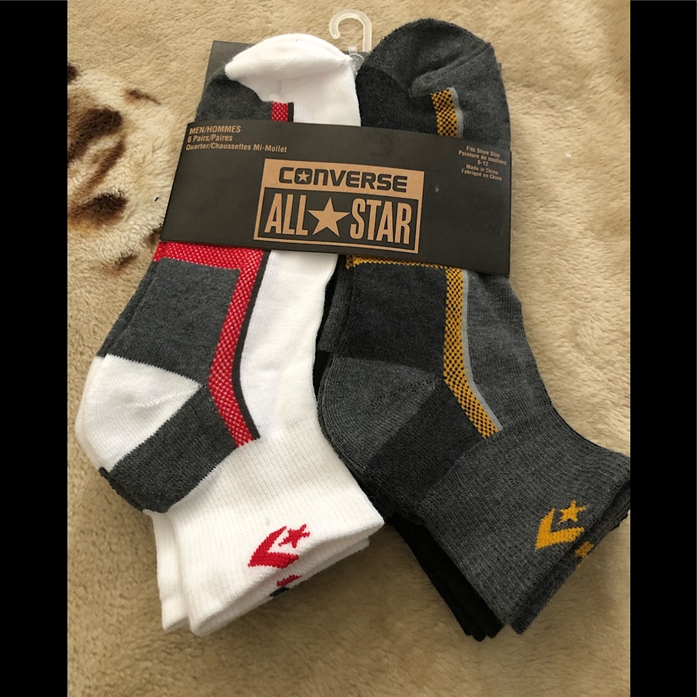 CONVERSE ALL-STAR MEN MEN’S SOCKS NEW NWT 6 PAIRS